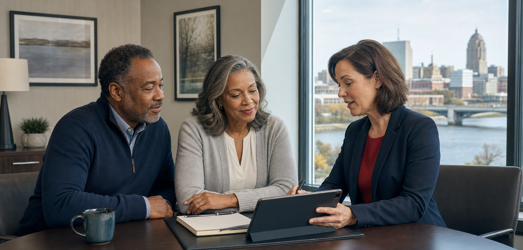 Couple meeting with a financial advisor